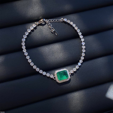 TBCH378 KRL Rectangle Emerald tennis Bracelet - TBCH
