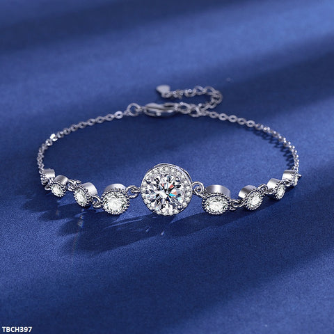 TBCH397 JJF Round Stone Bracelet Adjustable - TBCH