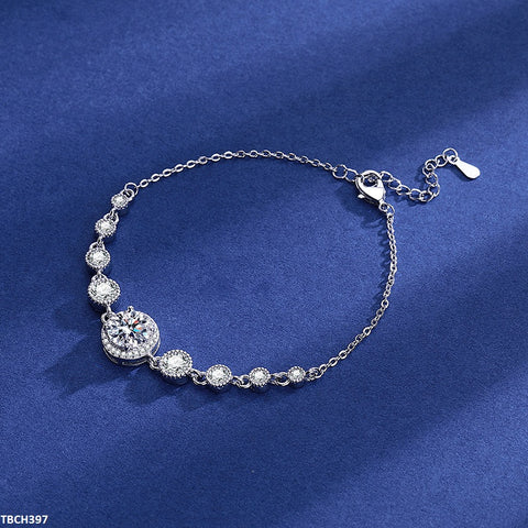 TBCH397 JJF Round Stone Bracelet Adjustable - TBCH