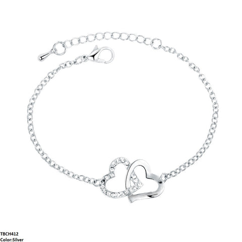 TBCH412 ZXS Double Heart Bracelet Adjustable - CBCH