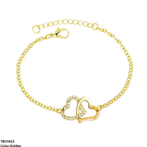 TBCH412 ZXS Double Heart Bracelet Adjustable - CBCH