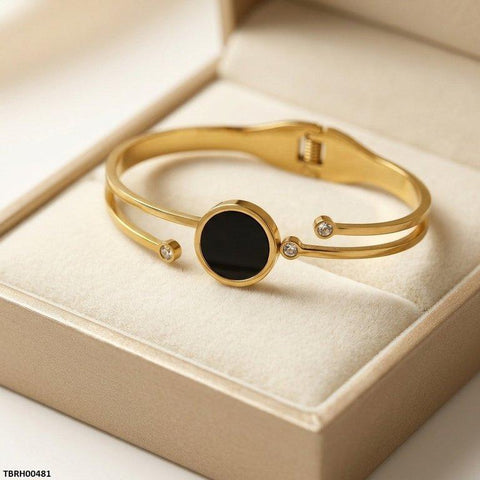 TBRH00481  MSJ Stainless Steel Round Stone Braclet - TBRH