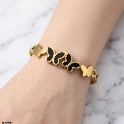 TBRH00485 MSJ Stainless Steel Double Betterfly Bracelet - TBRH
