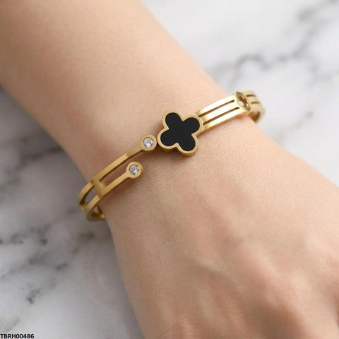 TBRH00486 MSJ Stainless Steel Flower Stone Braclet - TBRH