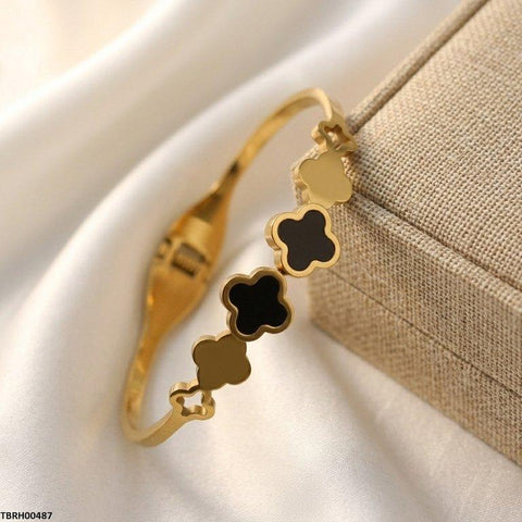 TBRH00487 MSJ Stainless Steel Double Clover Braclet - TBRH