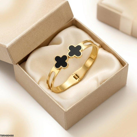 TBRH00490  MSJ Stainless Steel Double Clover Braclet - TBRH