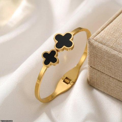 TBRH00493  MSJ Stainless Steel Double Clover Bracelet - TBRH