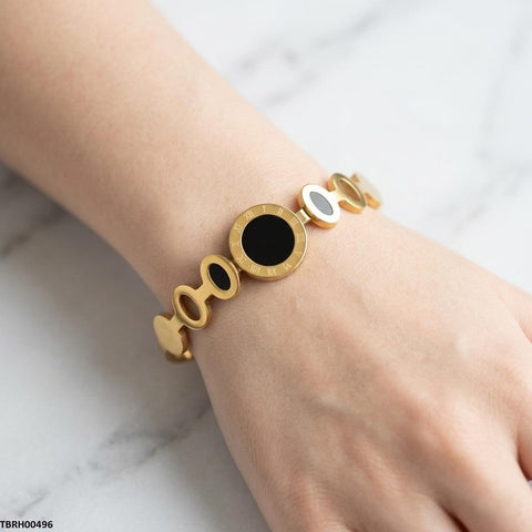TBRH00496 MSJ Stainless Steel Round/Oval Stone Bracelet - TBRH