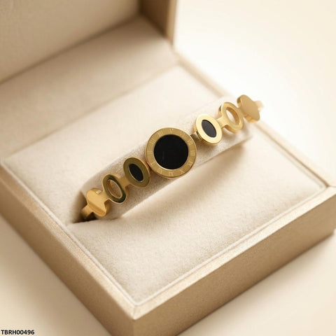 TBRH00496 MSJ Stainless Steel Round/Oval Stone Bracelet - TBRH