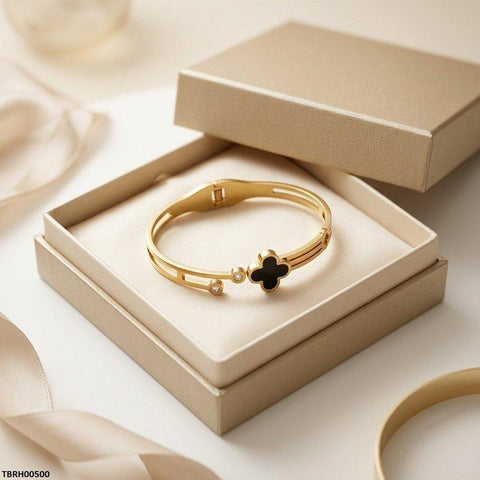 TBRH00500 MSJ Stainless Steel Clover Stone Bracelet - TBRH