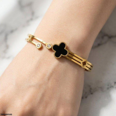 TBRH00500 MSJ Stainless Steel Clover Stone Bracelet - TBRH