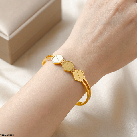 TBRH00515 MSS Round Hexagon Stainless Steel Bracelet - TBRH