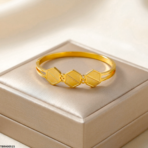 TBRH00515 MSS Round Hexagon Stainless Steel Bracelet - TBRH
