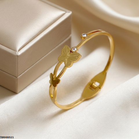 TBRH00521  MSS Round Butterfly Stone Bracelet Adjustable - TBRH