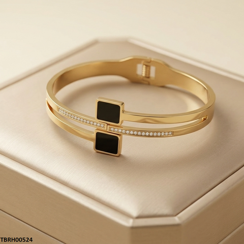 TBRH00524 MSS Round Rectangle Stone Bracelet Adjustable - TBRH