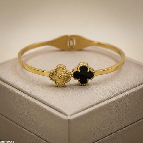 TBRH00553 BHS Double Clover Stainless Steel Bracelet Adjustable - TBRH