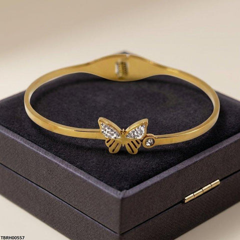 TBRH00557 BHS Butterfly Stone Stainless Steel Bracelet Adjustable - TBRH