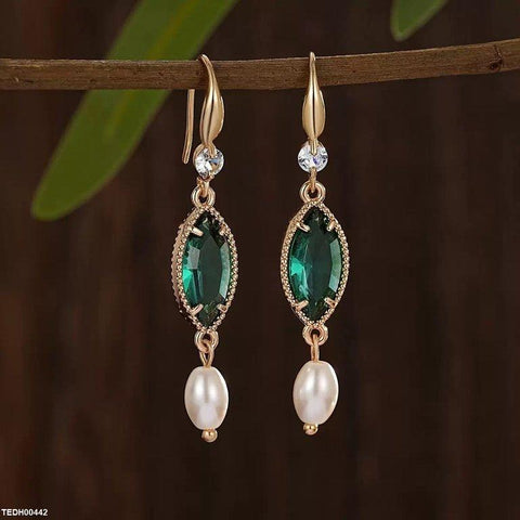 TEDH00442 YLE Marquise Pearl Drop Earrings - TEDH