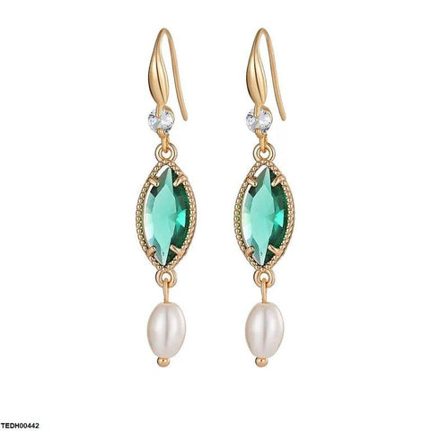 TEDH00442 YLE Marquise Pearl Drop Earrings - TEDH