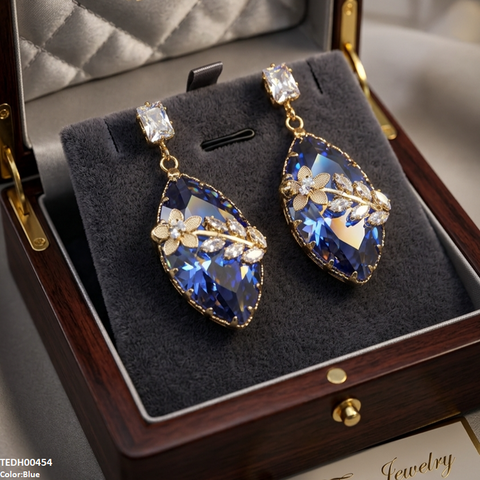 TEDH00454 QSJ Marquise/Leaf Zircon Earrings - TEDH