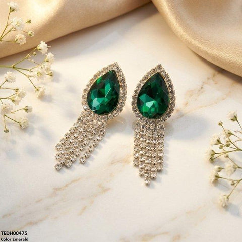 TEDH00475 SDQ Tear Layered Drop Earrings - TEDH