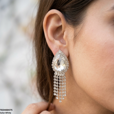 TEDH00475 SDQ Tear Layered Drop Earrings - TEDH