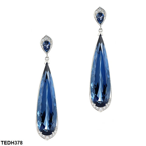 TEDH378 YLE Pear Ear Drop Pair - TEDH