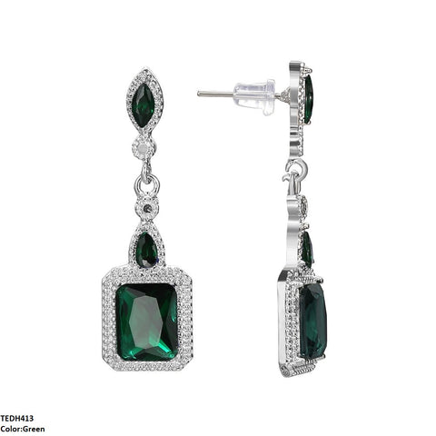 TEDH413 YLE Marquise/Square Drop Earrings - TEDH