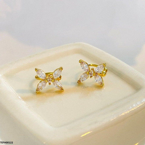 TEFH00122 QWN Marquise Butterfly Ear Cuff Pair - TEFH