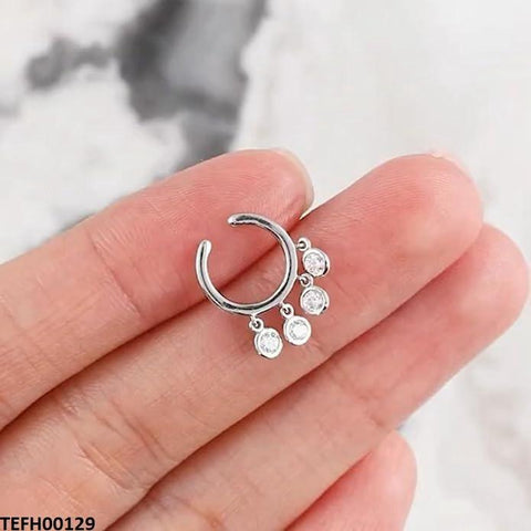 TEFH00129 QWN Four-Stone Drop Ear Cuff - TEFH