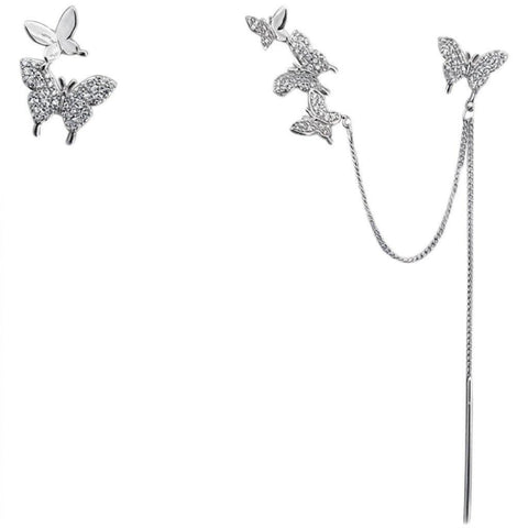 TEFH00139 YQG Butterfly 2 in 1 Ear Cuff - TEFH