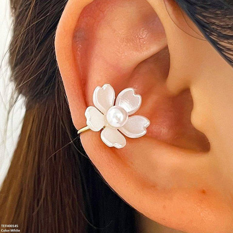 TEFH00145 QWN Flower Ear cuff Single - TEFH