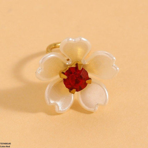 TEFH00145 QWN Flower Ear cuff Single - TEFH