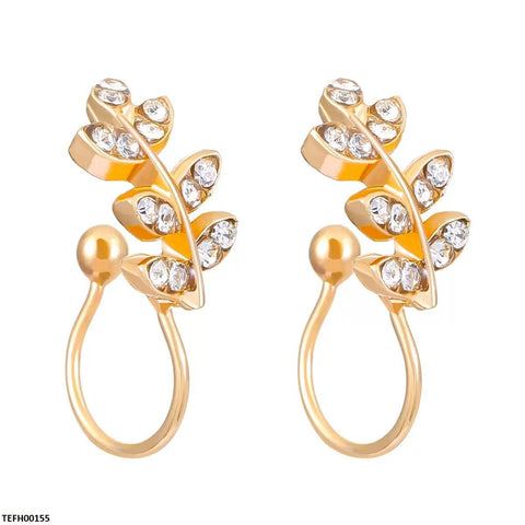 TEFH00155 QWN Leaf Ear Cuff Pair - TEFH
