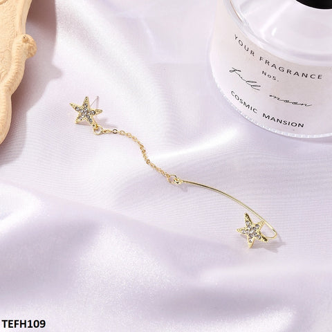 TEFH109 QWN Double Star Ear Cuff Single - TEFH