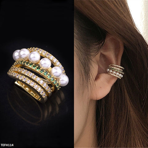 TEFH114 SYB Pearl Stone Ear Cuff Single -TEFH