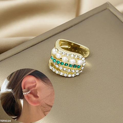 TEFH114 SYB Pearl Stone Ear Cuff Single -TEFH