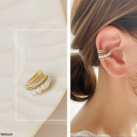 TEFH114 SYB Pearl Stone Ear Cuff Single -TEFH