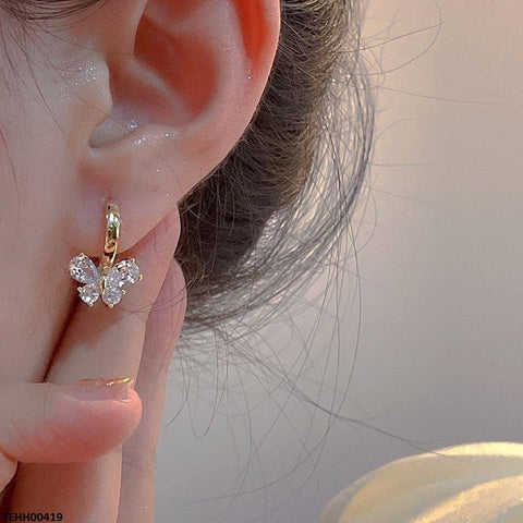 TEHH00419 CSH Butterfly Round Hoops Pair - TEHH
