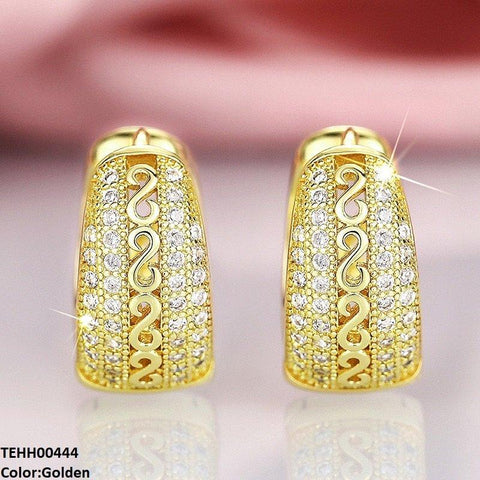 TEHH00444 CSH Round Embossed Scroll Hoops Pair - TEHH