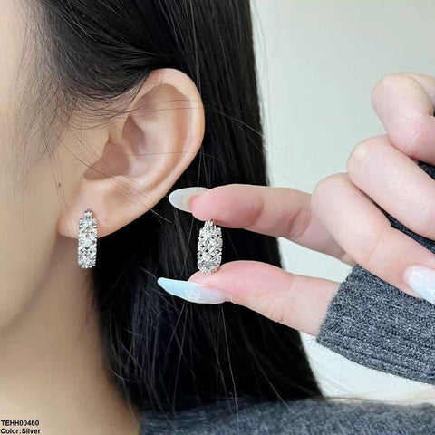 TEHH00460 WNS Round Flower Hoops Pair - TEHH