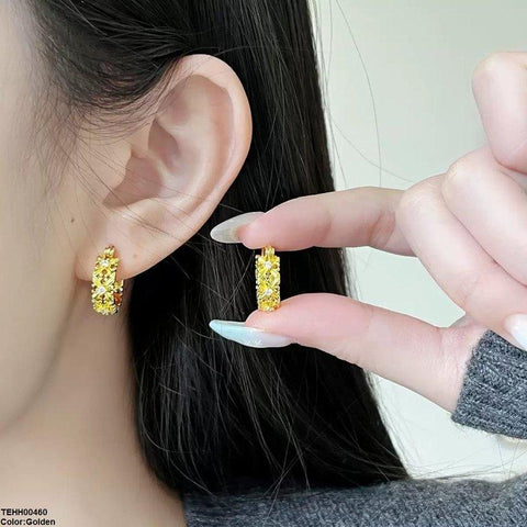TEHH00460 WNS Round Flower Hoops Pair - TEHH