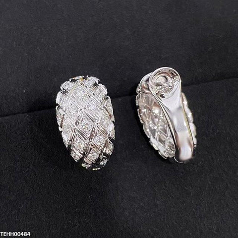 TEHH00484 GWH Lattice Half ZIRCON Hoops Pair -TEHH