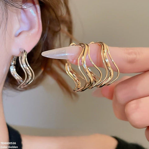 TEHH00536  ZHL Round Layer Hoops Pair - TEHH
