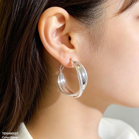 TEHH00537  ZHL Cross Layer Hoops Pair - TEHH