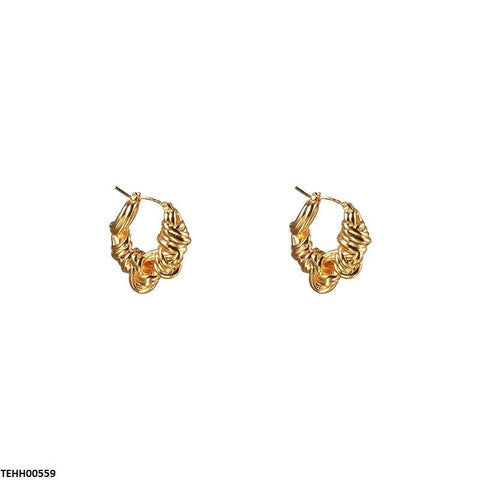 TEHH00559 ZCD Stainless Steel U Shape Hoops Pair - TEHH