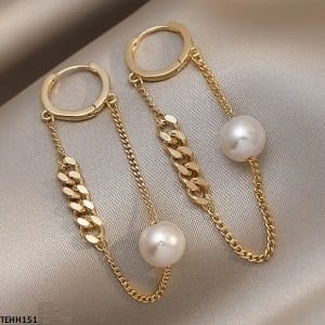 TEHH151 YYZ Pearl Hoops Pair - CEHH
