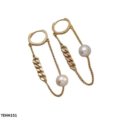 TEHH151 YYZ Pearl Hoops Pair - CEHH