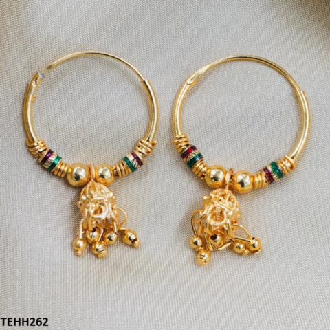 TEHH262 REP Round Ball Drop Hoops Pair - CEHH