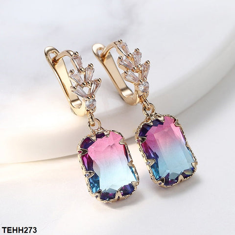 TEHH273 YLE Radiant Drop Ear Hoops Pair - TEHH